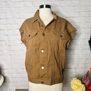 Caramel Denim Vest